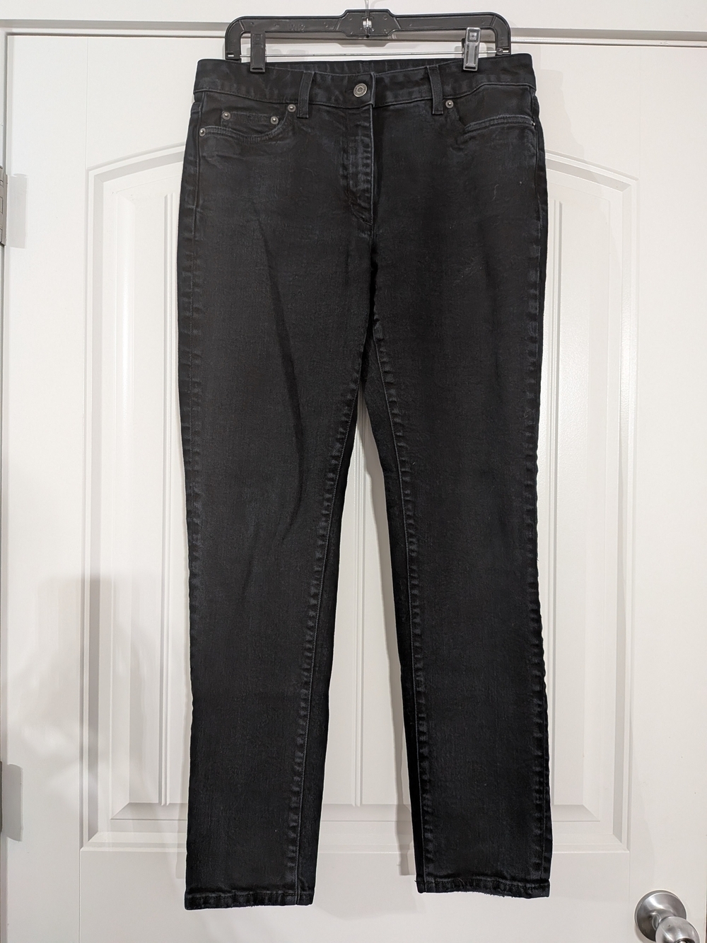 Moschino Couture Slim Straight Dark Wash Black Denim Jeans